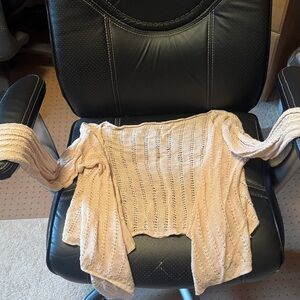 SHEIN Cream Knit Poncho